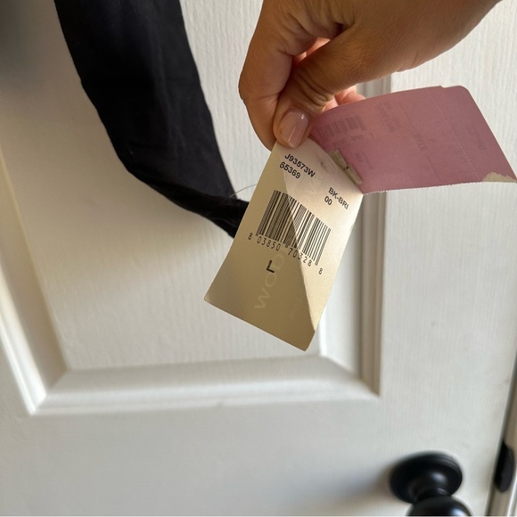 Vintage Y2K Eyeshadow Abstract Striped One Shoulder Retro Top Black Turquoise L - Picture 11 of 11